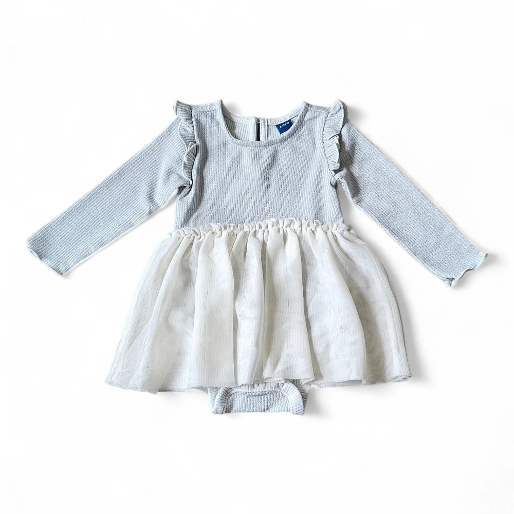 Old Navy Baby Girl Long Sleeve Tutu Dress Romper Size 6–12M